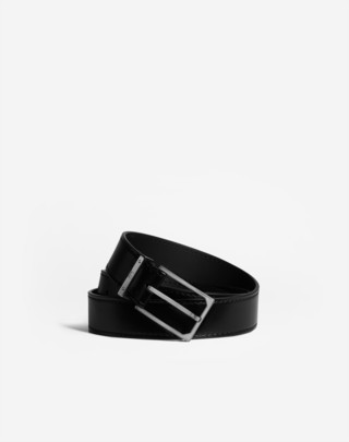Ceinture En Cuir Lisse À Boucle Rectangulaire 35 mm Lock