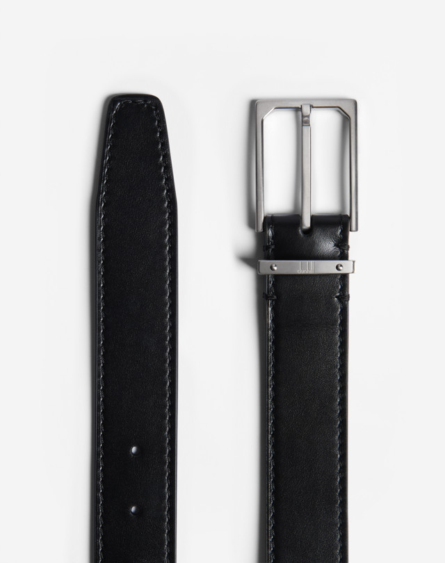 DUNHILL LOCK 직사각 버클 스무스 가죽 벨트 35MM 벨트 남성 r