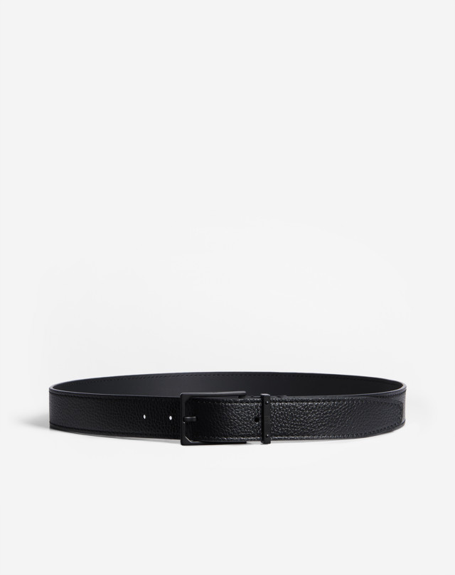 DUNHILL 35MM LOCK RECTANGULAR BUCKLE GRAINED LEATHER BELT BELTS Man a