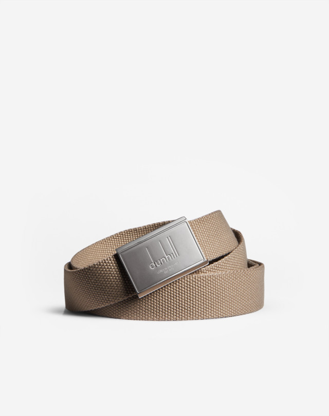 DUNHILL 30MM LEGACY PIN BUCKLE WEBBING STRAP BELT BELTS Man f