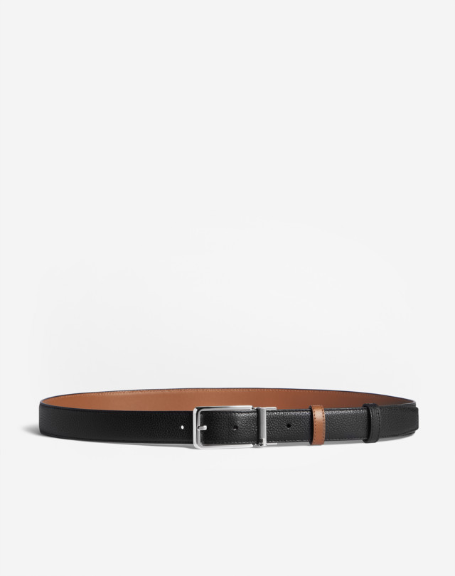 DUNHILL REVERSIBLE 30MM ROUNDED ROLLER BUCKLE GRAIN LEATHER BELT BELTS Man a