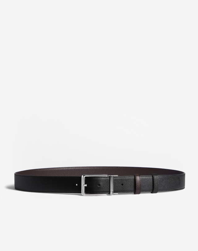 DUNHILL REVERSIBLE 35MM ROUNDED ROLLER BUCKLE CADOGAN LEATHER BELT BELTS Man a