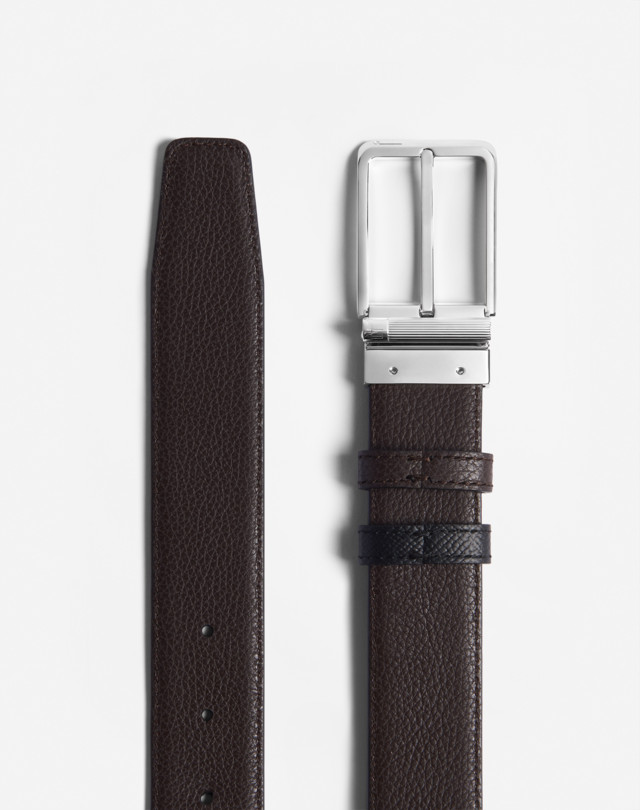 DUNHILL REVERSIBLE 35MM ROUNDED ROLLER BUCKLE CADOGAN LEATHER BELT BELTS Man d