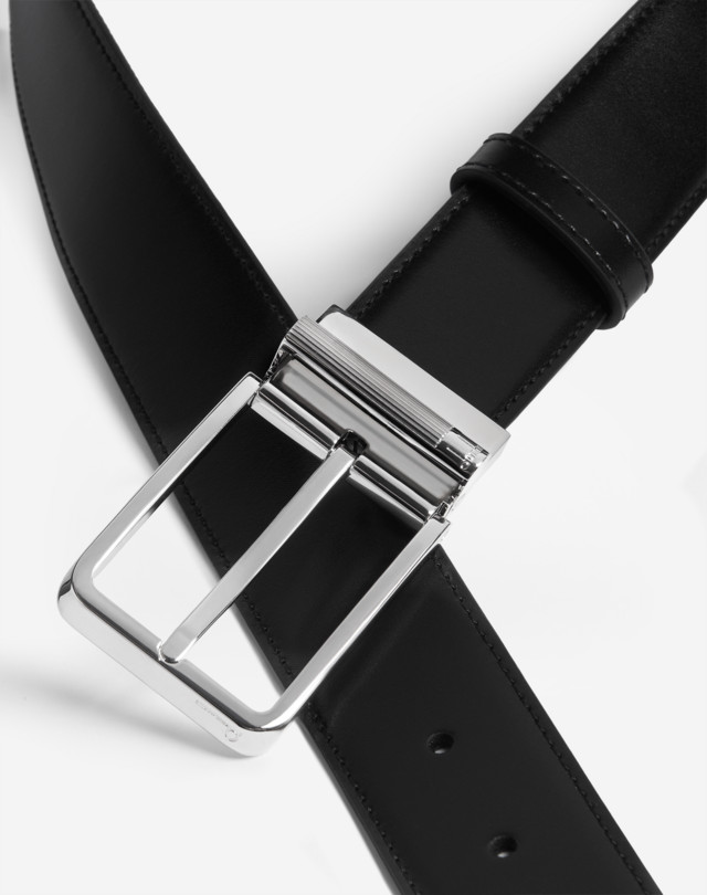 DUNHILL REVERSIBLE 35MM ROUNDED ROLLER BUCKLE SMOOTH LEATHER BELT BELTS Man e
