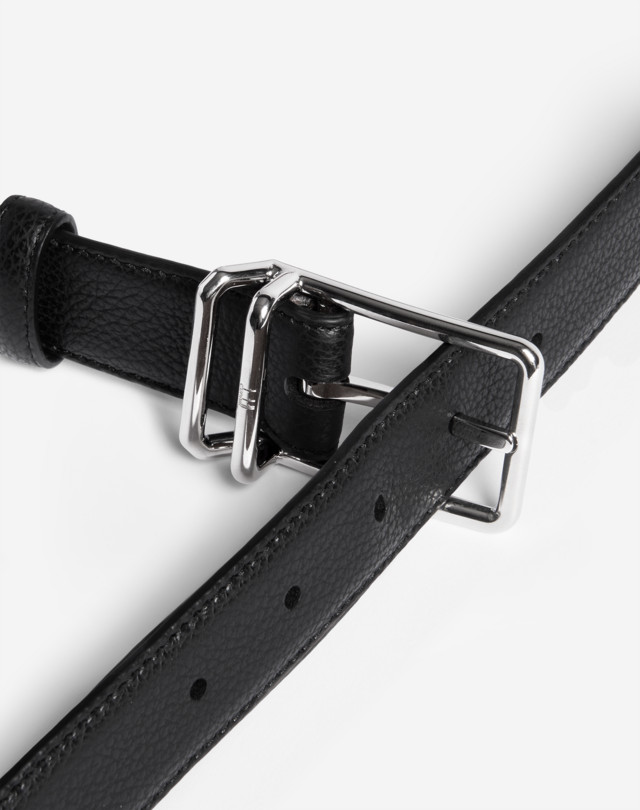 DUNHILL 30MM 1893 HARNESS BUCKLE GRAIN LEATHER BELT BELTS Man e