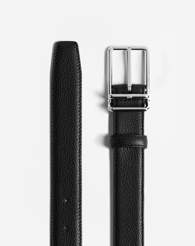 DUNHILL 30MM 1893 HARNESS BUCKLE GRAIN LEATHER BELT BELTS Man r