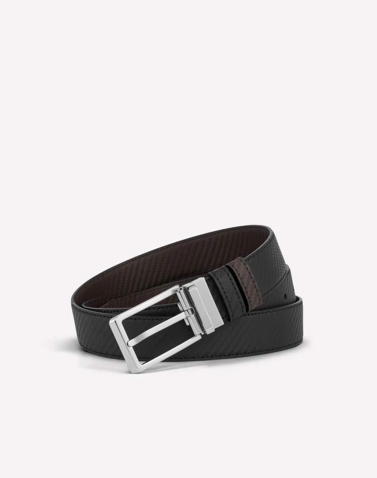 DUNHILL BELTS Man Reversible 30mm Rounded Buckle Chassis Leather Belt f