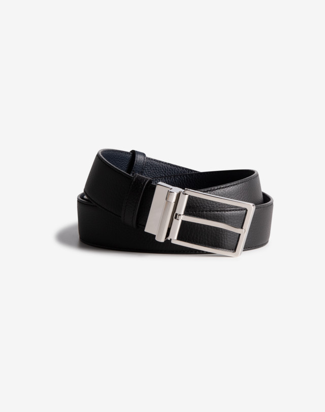 DUNHILL Reversible 35mm Rounded Roller Buckle Grain Leather Belt BELTS Man f