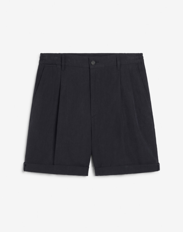 DUNHILL Bermudashorts aus gedrehtem Leinen mit doppelten Abnähern SHORTS Herren f