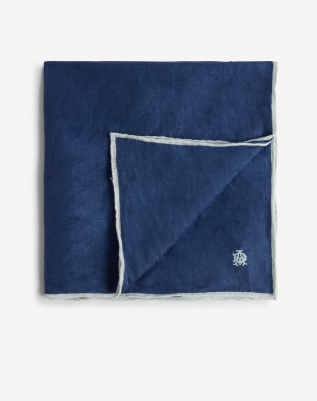 DUNHILL Linen Neckerchief With Contrast Border Neckerchiefs Man f