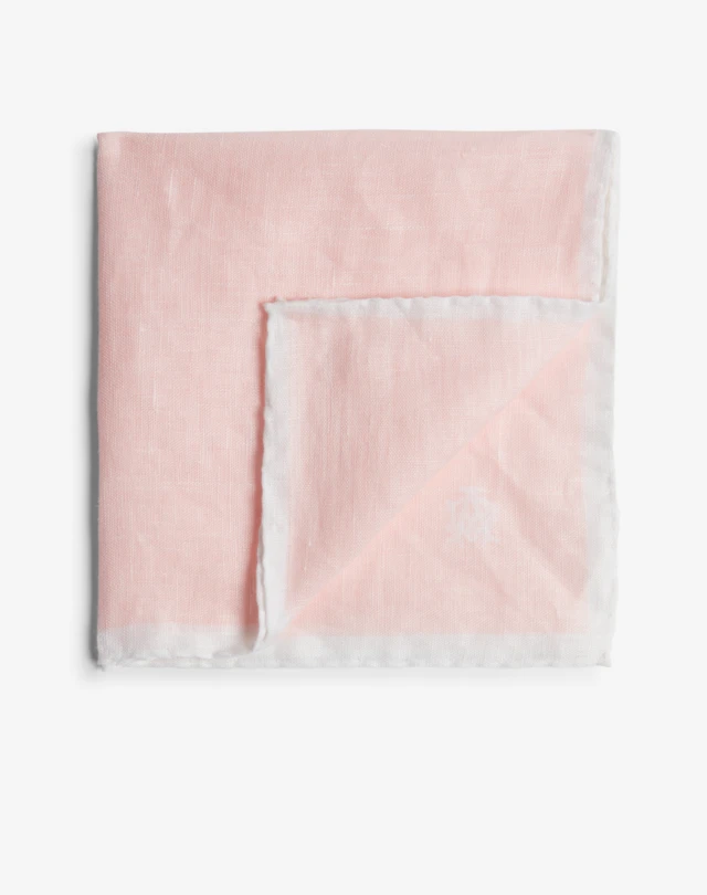 DUNHILL Linen Pocket Square With Contrast Border Pocket square Man f