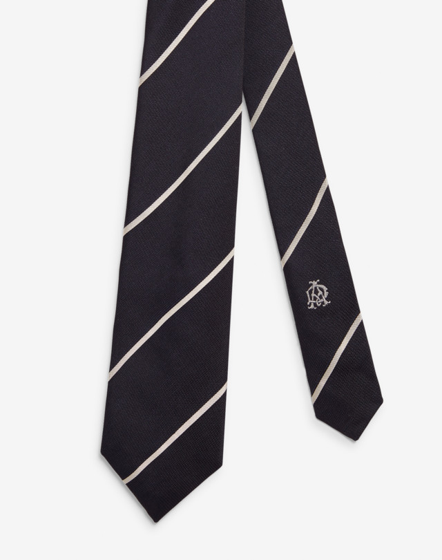 DUNHILL Stripe Silk Woven Tie Tie Man f