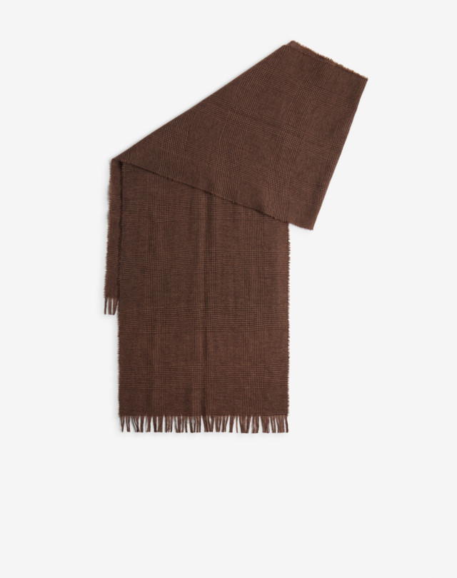 DUNHILL Cashmere Wool Glen Check Scarf SCARVES Man f