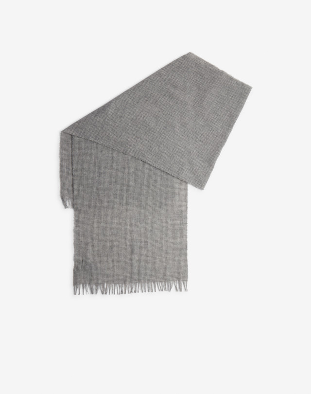 DUNHILL Cashmere Wool Puppytooth Lightweight Scarf SCARVES Man f
