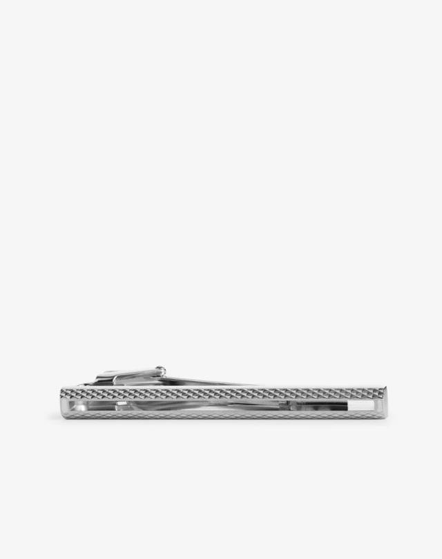 DUNHILL Engine Turn Cut Out Tie Bar TIEBARS Man f