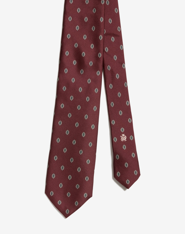 DUNHILL Cravate en soie à losanges imprimés 8 cm Cravate Homme f