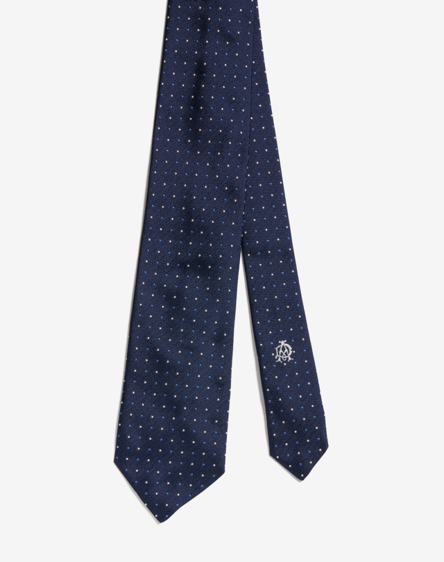 DUNHILL Silk Pin Dot Woven Tie 8cm Tie Man f