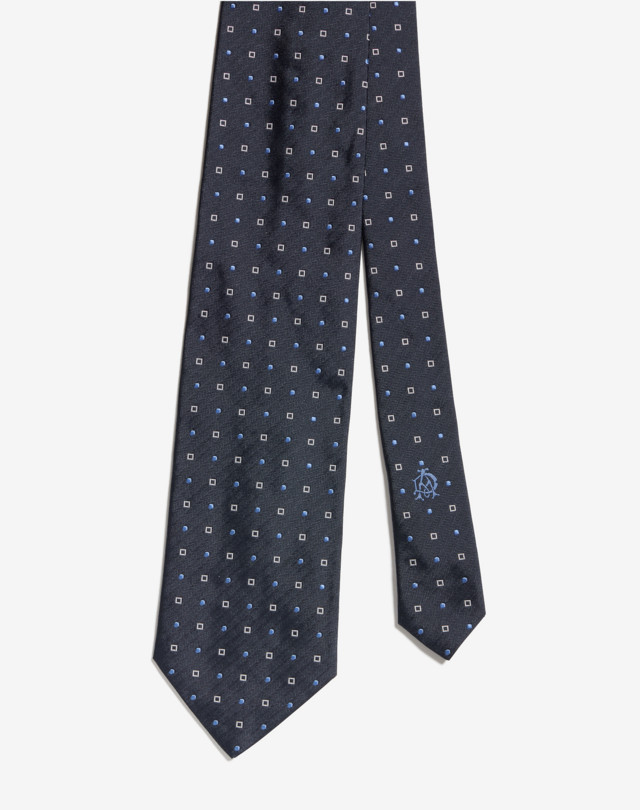 DUNHILL Silk Square Dot Woven Tie 9cm Tie Man f