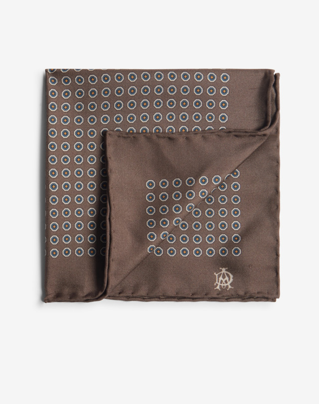 DUNHILL Silk Medallion Printed Pocket Square Pocket square Man f