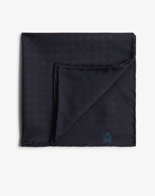 DUNHILL Silk Circular Neats Pocket Square
 Pocket square Man f