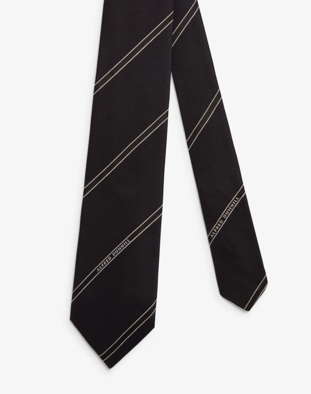 DUNHILL Selvedge Silk Woven Tie Tie Man f