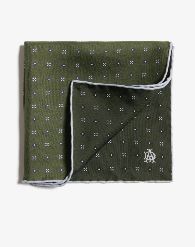 DUNHILL Silk Mini Floral Neats Pocket Square Pocket square Man f