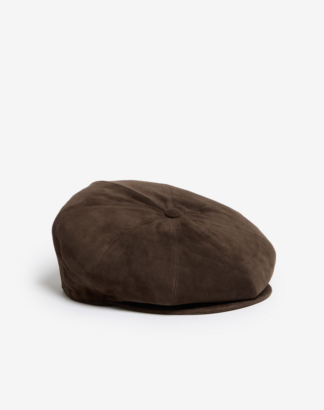 DUNHILL Coffee Suede Baker Boy Cap HATS Man f