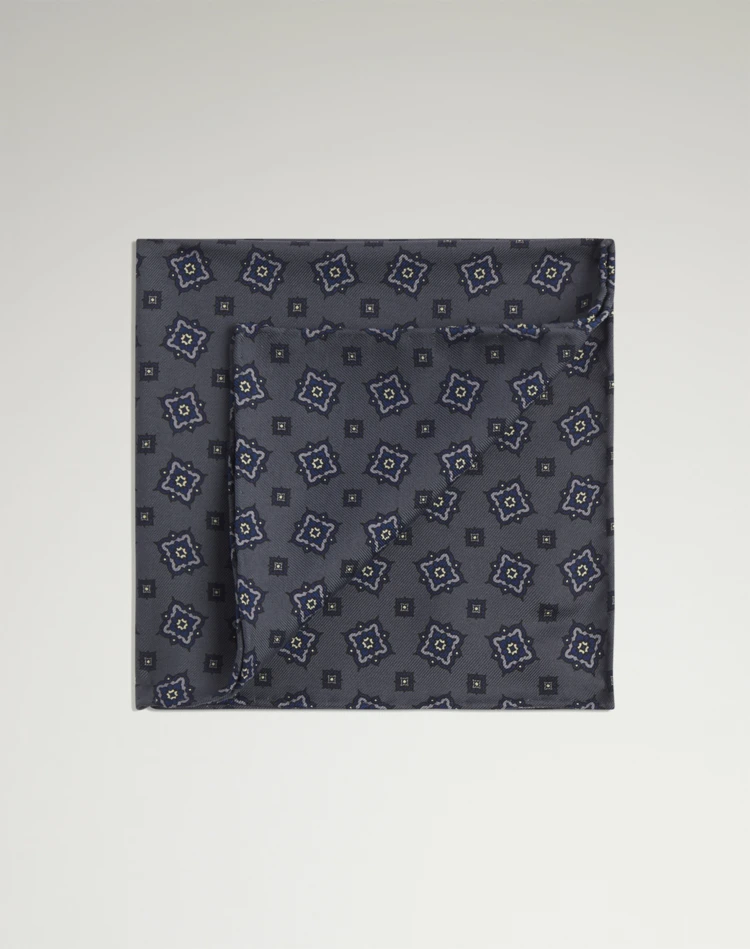 DUNHILL Pocket square Man Silk Scattered Medallion Pocket Square f