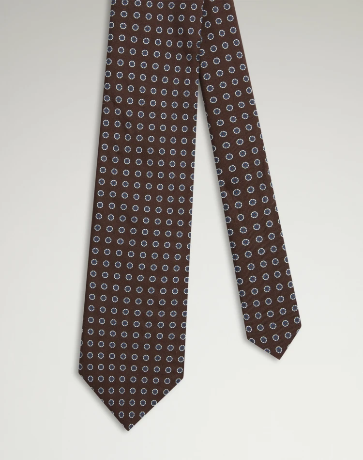 DUNHILL Tie Man Silk Circular Medallion Tie f