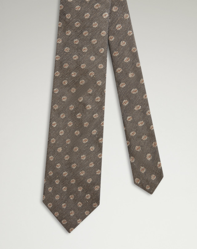 DUNHILL Silk Floral Repeat Woven Tie Tie Man f