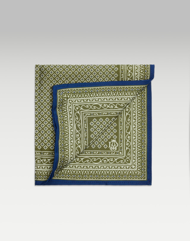 DUNHILL Silk Micro Diamond Neats Screen Printed Pocket Square Pocket square Man f