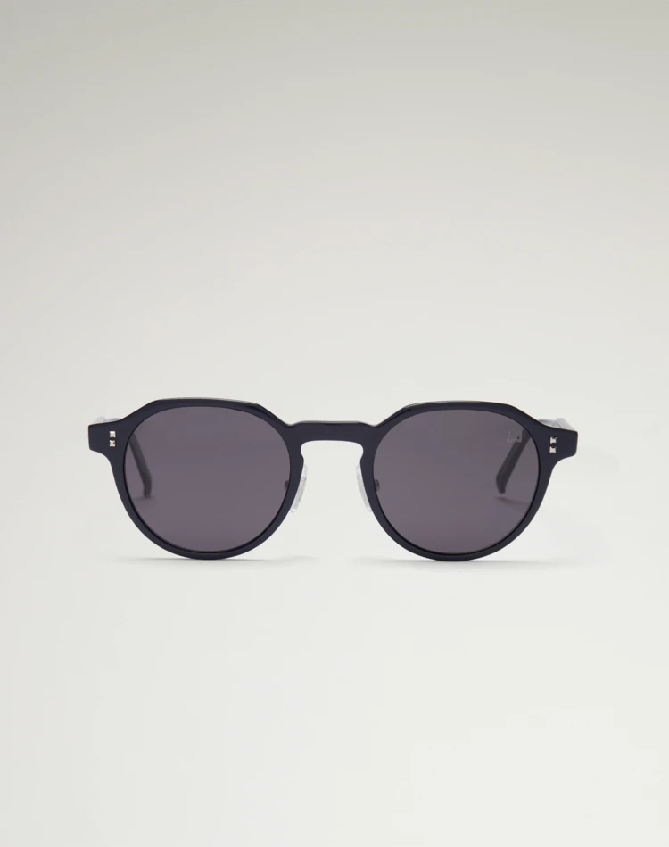 DUNHILL OCCHIALI DA SOLE Uomo Occhiali da sole con montatura rotonda in acetato sottile e motivo chiodato f