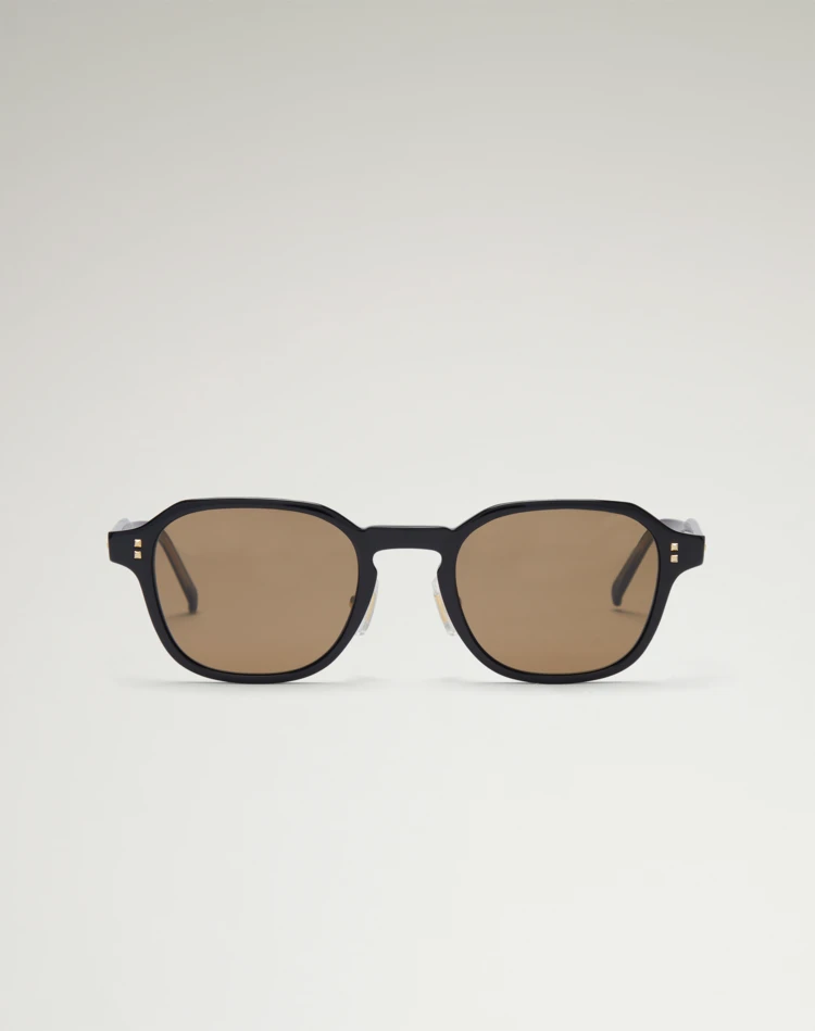 DUNHILL OCCHIALI DA SOLE Uomo Occhiali da sole con montatura rettangolare in acetato sottile e motivo chiodato f