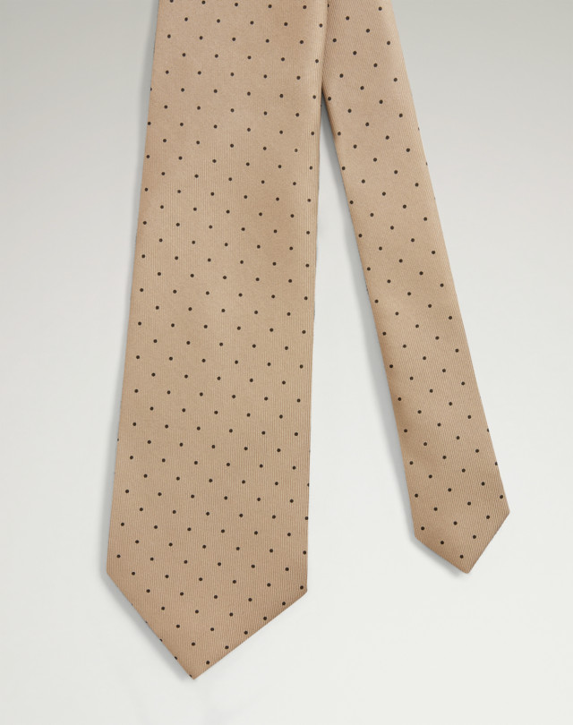 DUNHILL Silk Polka Dot Screen Printed Tie Tie Man f