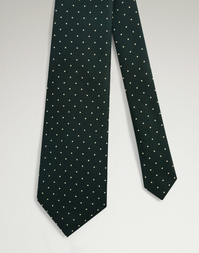 DUNHILL Silk Polka Dot Screen Printed Tie Tie Man f