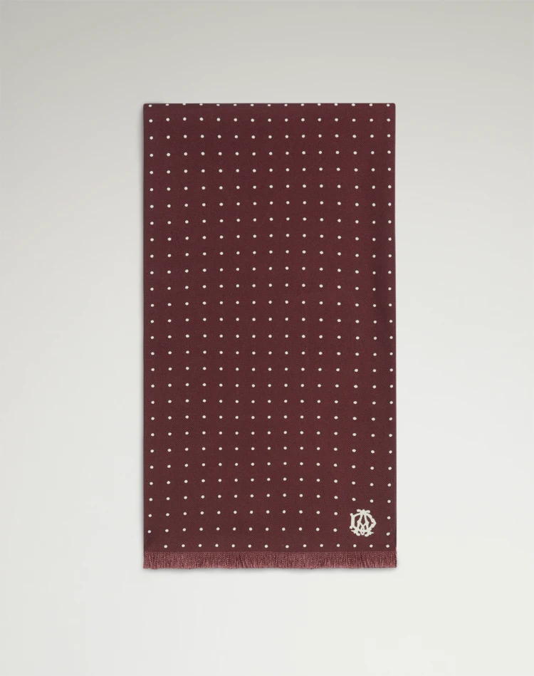 DUNHILL ÉCHARPES Homme Pochette en soie à sérigraphie Medallion f