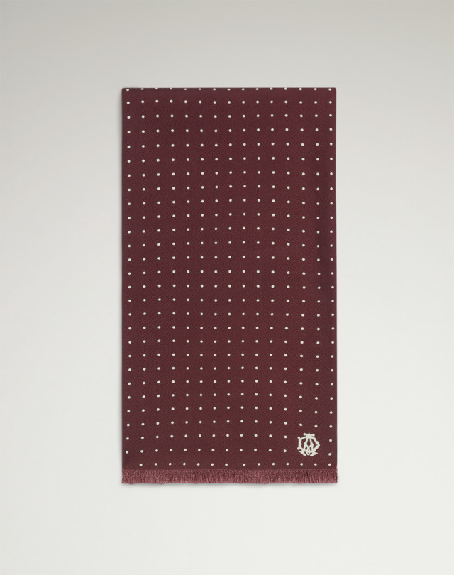 DUNHILL Pochette en soie à sérigraphie Medallion ÉCHARPES Homme f