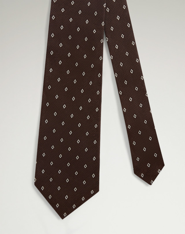 DUNHILL Silk Diamond Motif Woven Tie Tie Man f