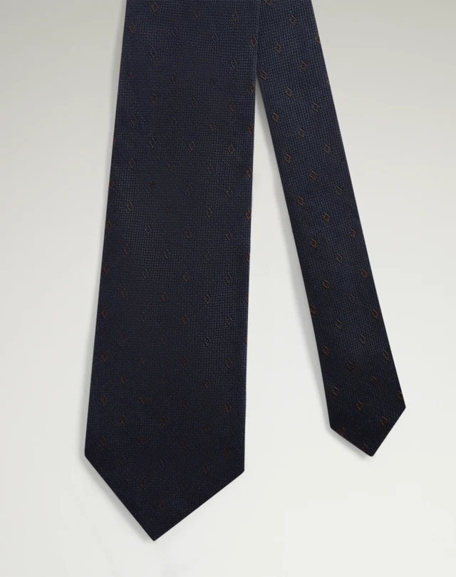DUNHILL Silk Diamond Motif Woven Tie Tie Man f