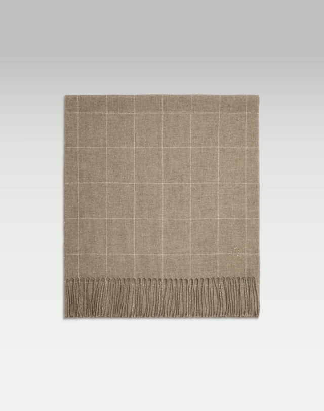 DUNHILL Cashmere Windowpane Scarf SCARVES Man f