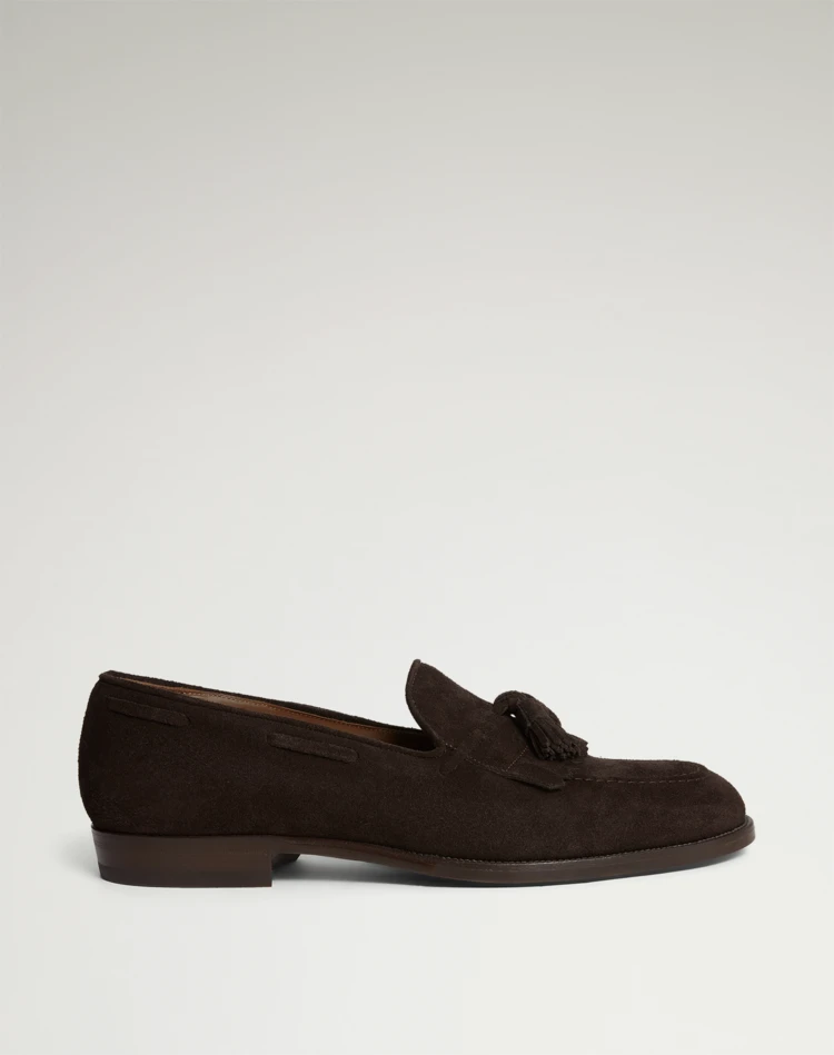 DUNHILL LOAFERS Man Mount Kiltie Suede Loafers f
