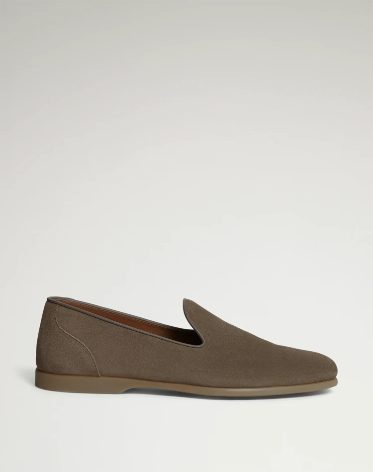 DUNHILL LOAFERS Man Aldford Suede Slippers f