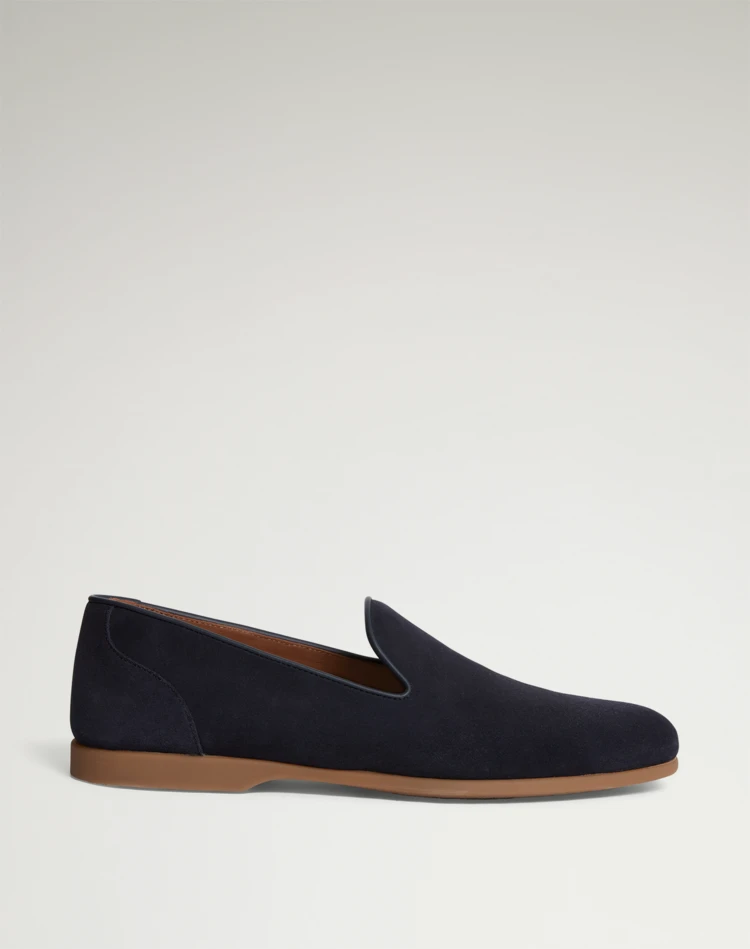 DUNHILL LOAFERS Man Aldford Suede Slippers f