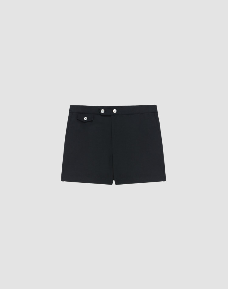 mens plain black swim shorts