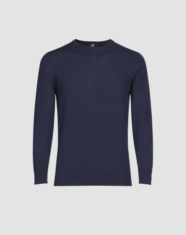 DUNHILL Maglia Girocollo in Lana Merino Leggera Maglieria Uomo f