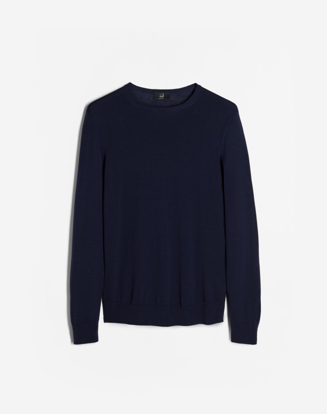 DUNHILL Midweight Merino Crew Neck JUMPERS Man f