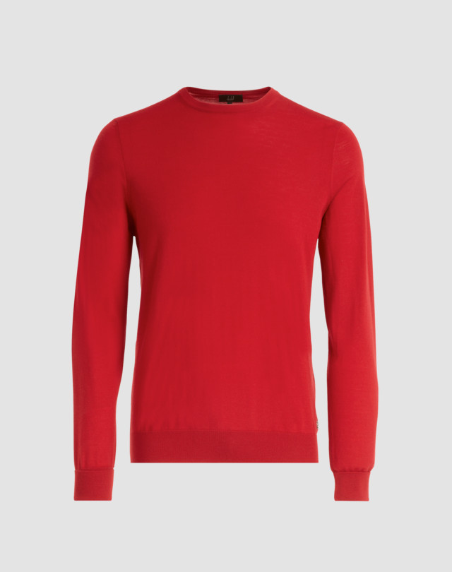 DUNHILL Pull léger en laine mérinos col ras du cou Maille Homme f