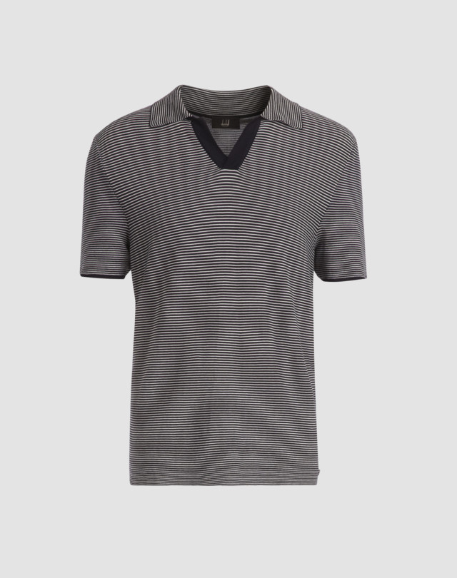 DUNHILL Breton Stripe Polo POLOS Man f