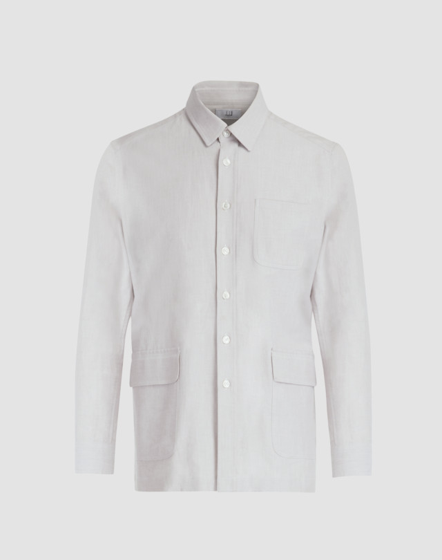 DUNHILL Cotton Melange Overshirt Leisure Shirt Man f