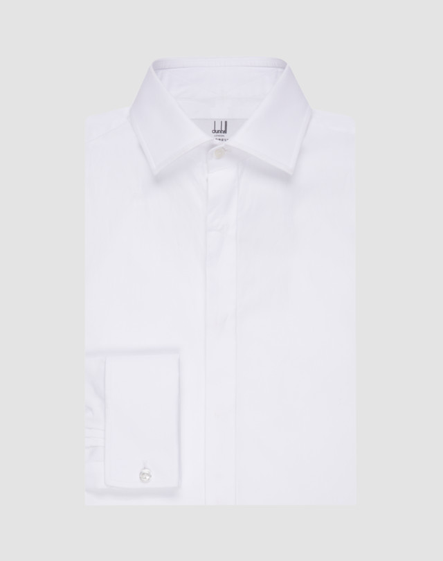 DUNHILL Slim-fit Spread Collar Evening Shirt FORMAL SHIRTS Man f